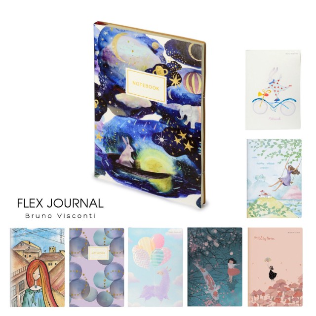 Зап. книжка А5 96л лин тв BV Flex journal (8 видов)
