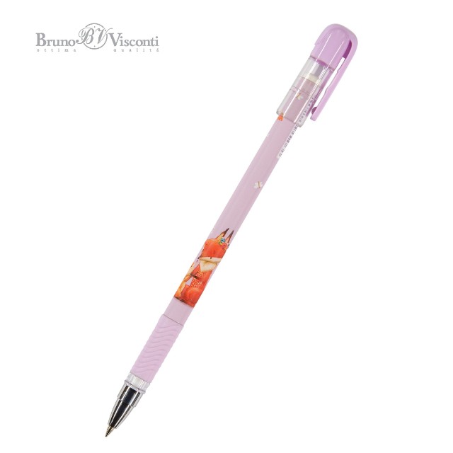 Ручка шариковая синяя BV MagicWrite Forest Dream. Мама-лисичка 0.5 мм