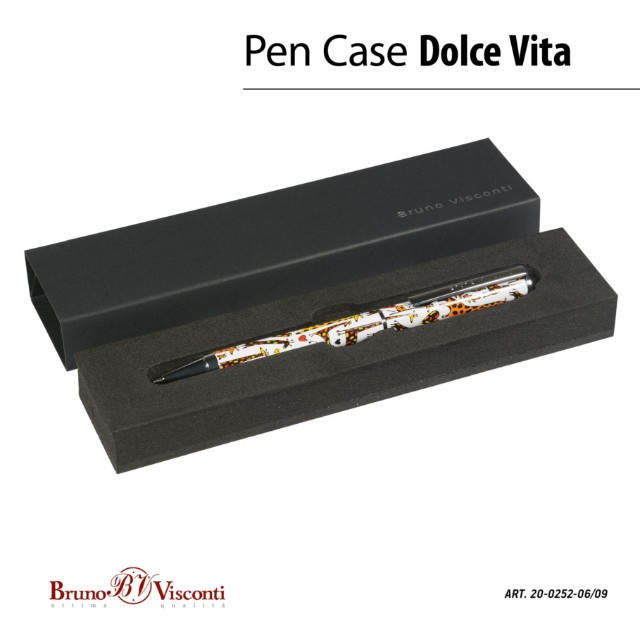 Ручка подар шар BV Dolce Vita синяя 0,7мм Жирафы (футляр черный) Превью 1