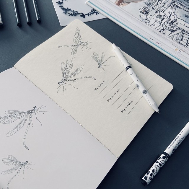 Ручка шариковая синяя BV ArtClick Одуванчики 0.5 принт авт Превью 1