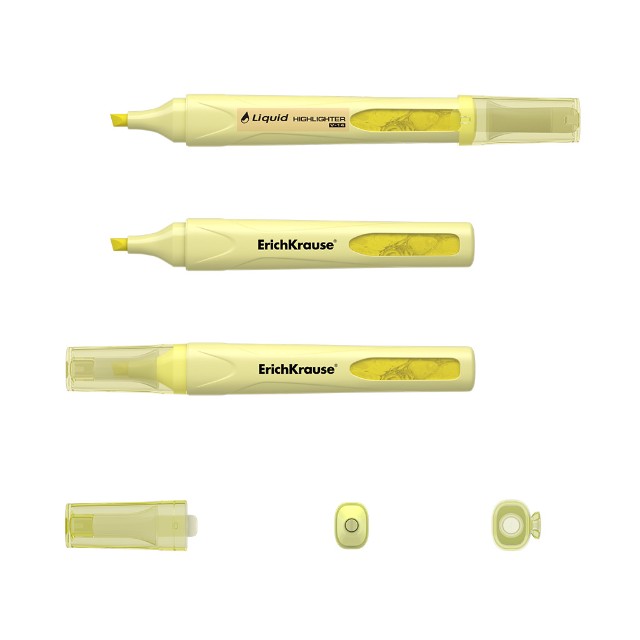 Маркер-выделитель желтый Liquid Visioline V-14 Pastel пастель Превью 3