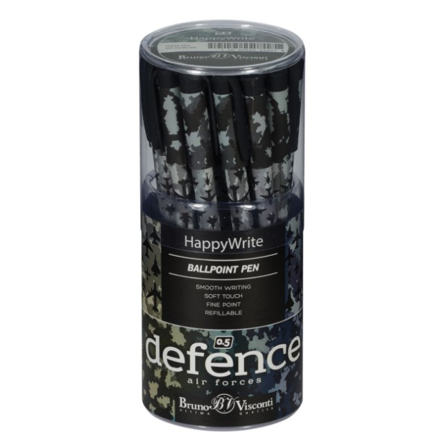 Ручка шариковая синяя BV HappyWrite Военный паттерн. Самолеты 0.5мм принт Превью 4