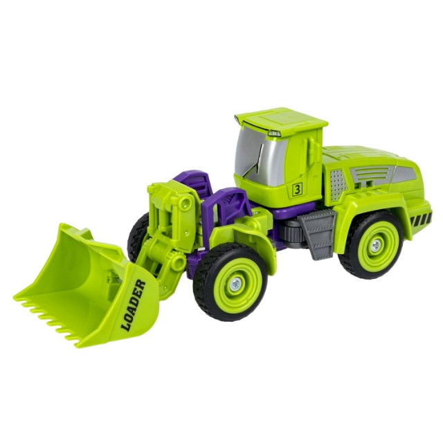 Трансформер 2в1 BONDIBOT Робот-трактор с ковшом зелёный Превью 2