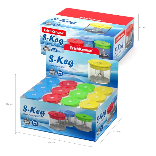 Точилка 1отв EK S-Keg с контейнером, ассорти Превью 3