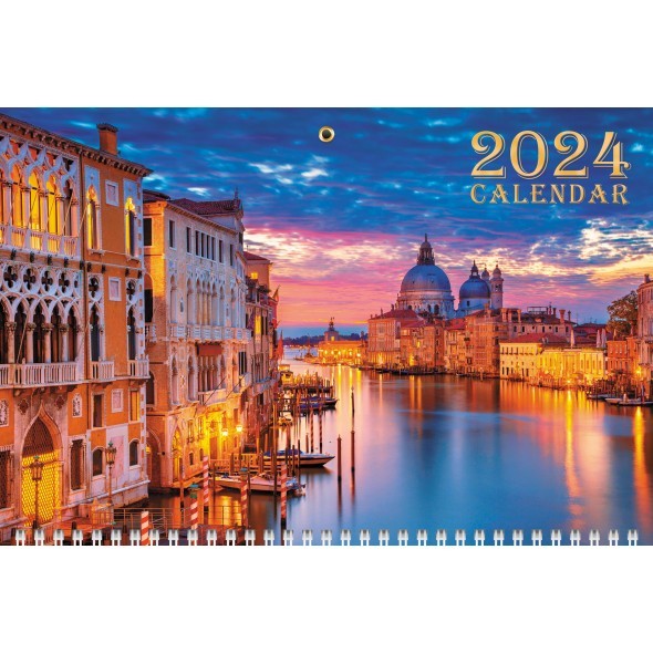 Календарь квартальный 2024 1Кв1гр4ц_29692 Венецианский закат Превью 1