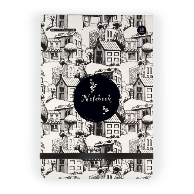 Блокнот А5 100л кл BV Megapolis journal Black&white 4 вида Превью 1