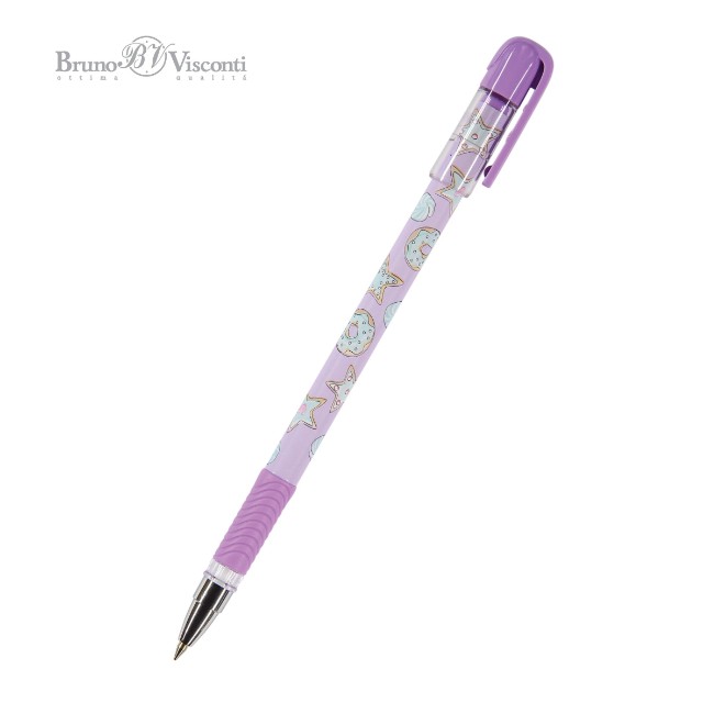 Ручка шариковая синяя BV MagicWrite Сладкое настроение. Звездочки 0,5мм
