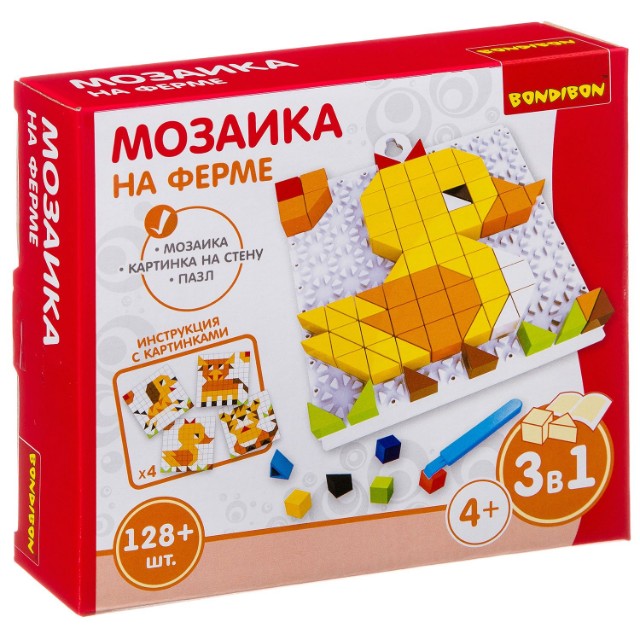 Игра Мозаика На ферме 128 дет. пласт Превью 0