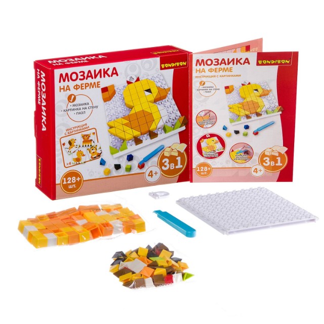 Игра Мозаика На ферме 128 дет. пласт Превью 1