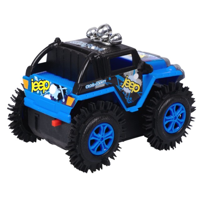 Машина Джип-перевёртыш 4WD на батарейках синий пласт Превью 6