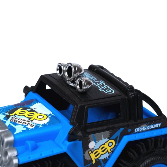 Машина Джип-перевёртыш 4WD на батарейках синий пласт Превью 3