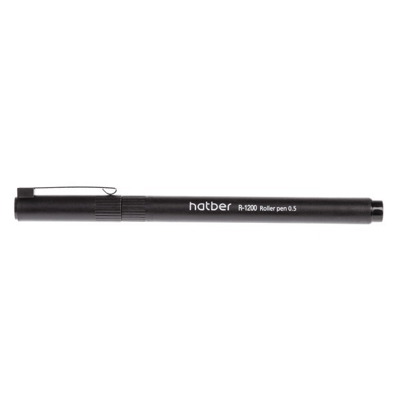 Ручка роллер черный Hatber R-1200 0,5мм