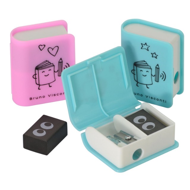 Ластик + точилка 1отв сув BV Funsharp Книга Превью 1