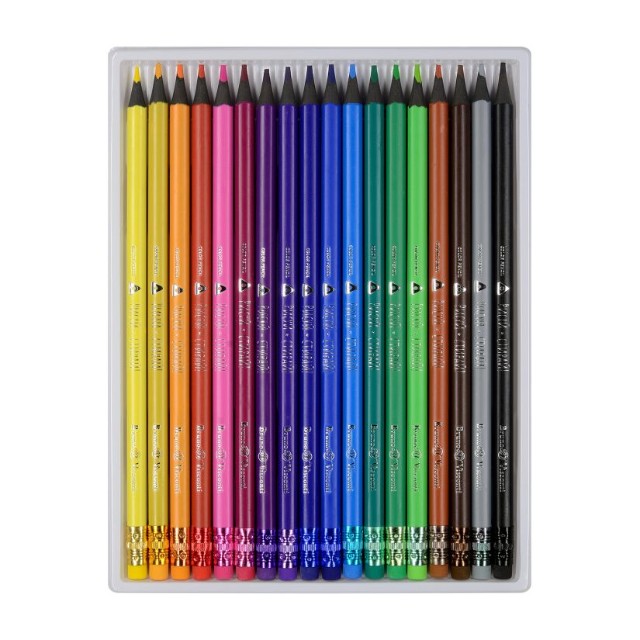 Карандаши цветные 18 цв пластик BV Рисуй и стирай (с ластиком и точилкой) Превью 10