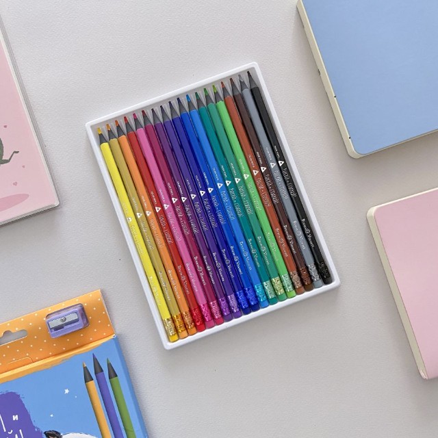 Карандаши цветные 18 цв пластик BV Рисуй и стирай (с ластиком и точилкой) Превью 14