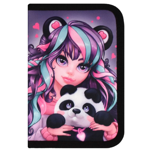 Пенал 1 отд пуст Девушка с пандой Превью 4