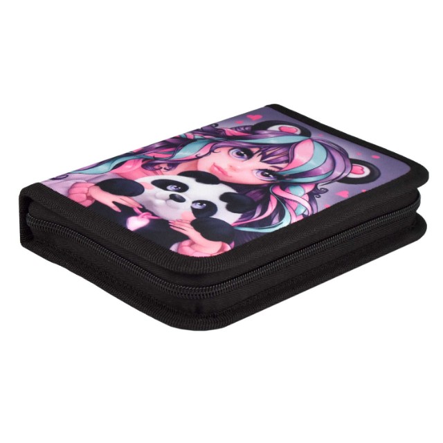 Пенал 1 отд пуст Девушка с пандой Превью 2