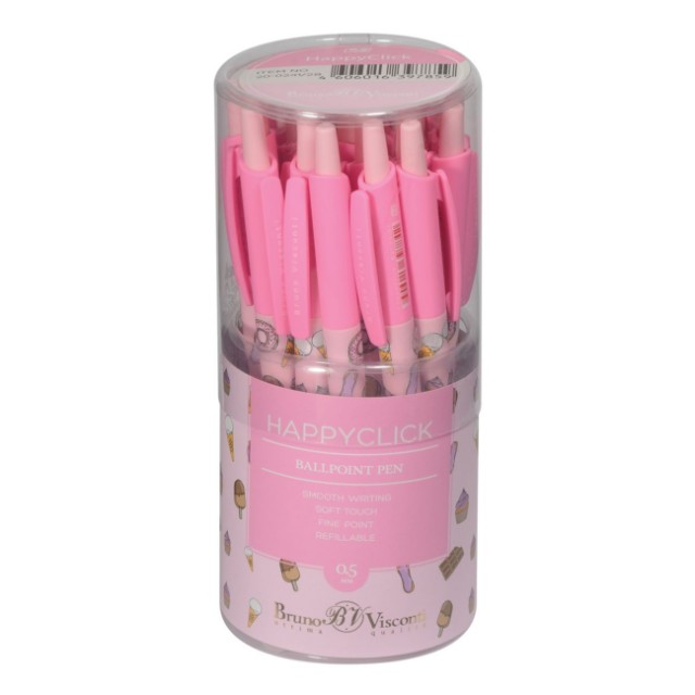 Ручка шариковая синяя BV HappyClick Пончики 0.5 автомат Превью 2