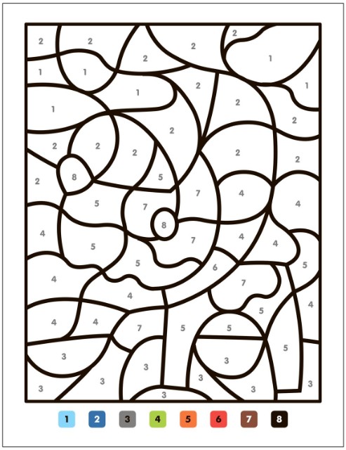 Раскраска Раскраски по номерам. В деревне Превью 2