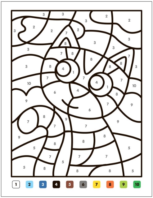 Раскраска Раскраски по номерам. В деревне Превью 1