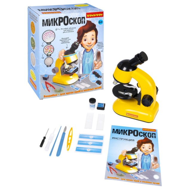 Набор для исследования Микроскоп (увеличение 100x,400x,1200x) с набором аксессуаров Превью 1