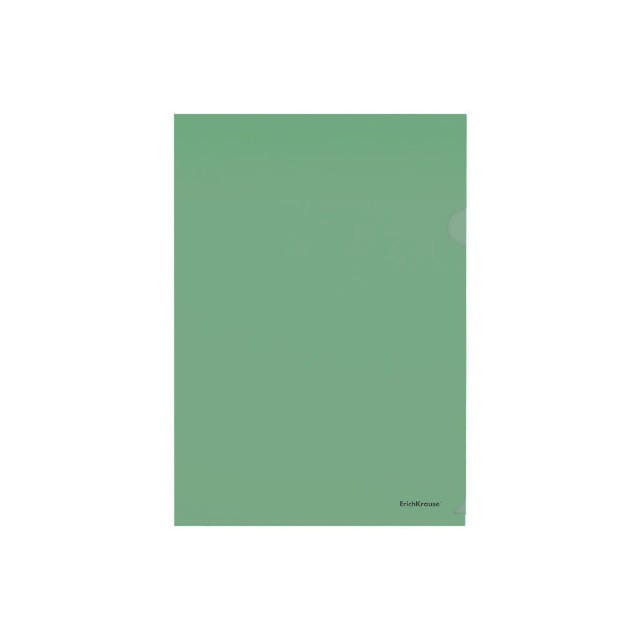 Папка-уголок 1 отд однотонная зеленая полупрозрач. EK Glossy Classic Превью 0