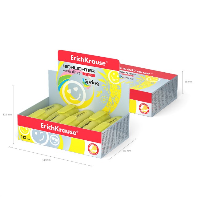 Маркер-выделитель желтый Visioline Mini Spring Превью 1