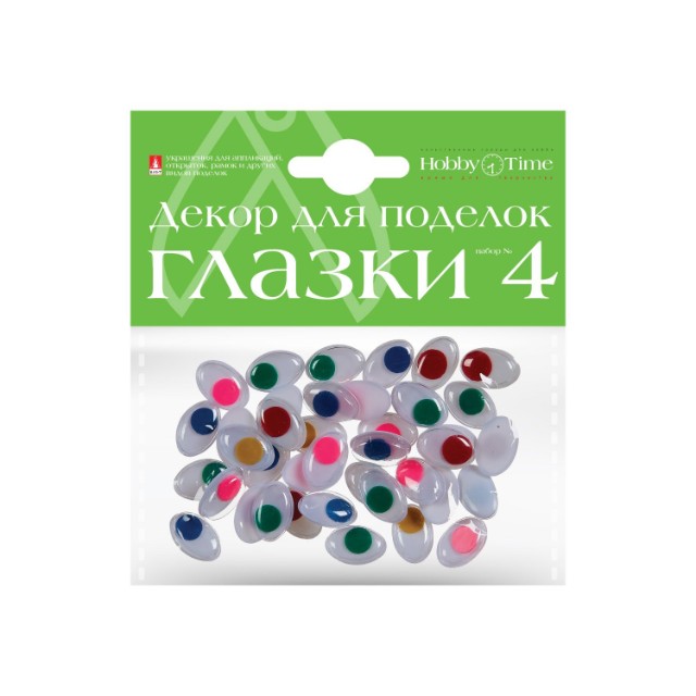 Творч Глазки 10*15мм подвижные с ресничками Превью 1