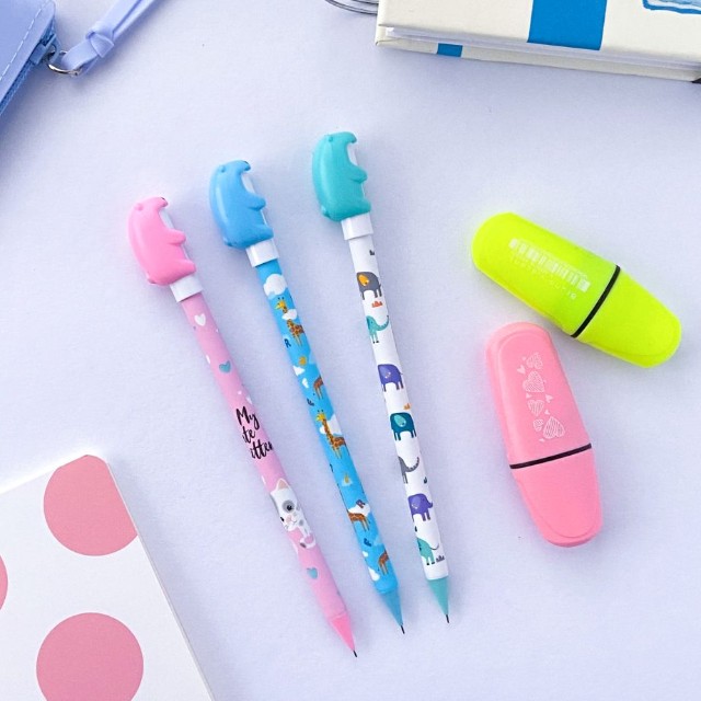 Маркер-выделитель розовый Превью 4