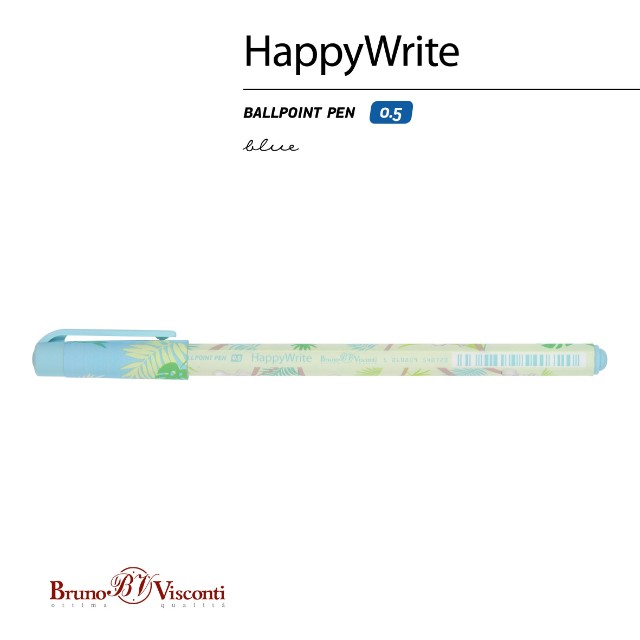 Ручка шариковая синяя BV HappyWrite Sweet animals. Коалы-очаровашки 0,5мм принт Превью 2