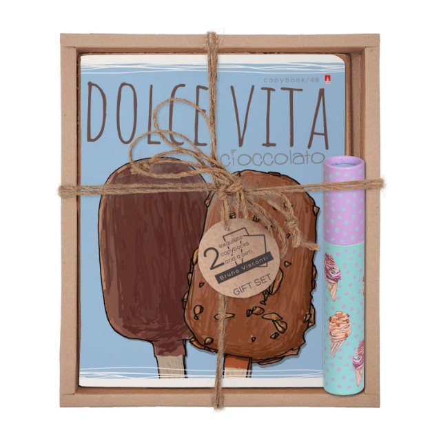 Набор подар BV Шоколадное настроение. Мороженое (две тетради и ручка в тубе)