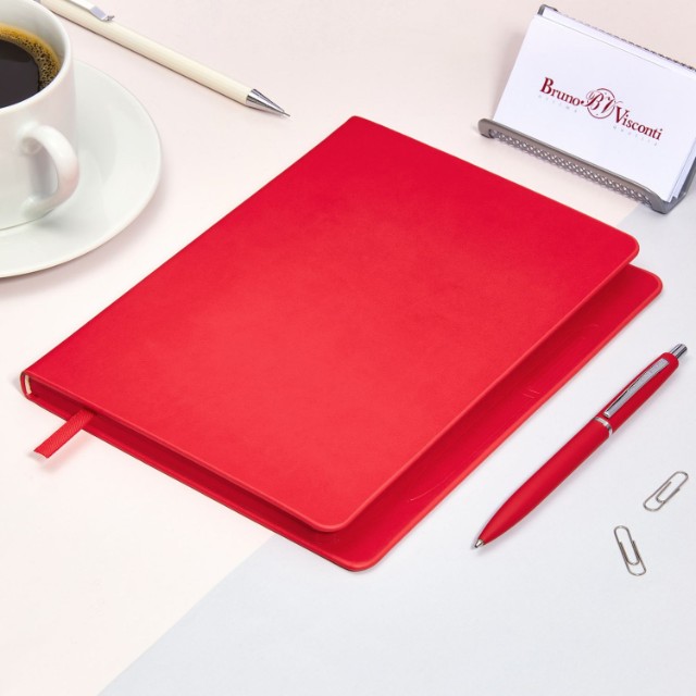 Ежедневник А5 BV Megapolis Magnet красный, в подар. коробке недат Превью 10