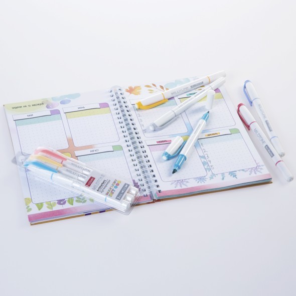 Маркеры д/скетчинга двуст 3цв 1-4мм Mildtone PASTEL LIGHT Превью 1