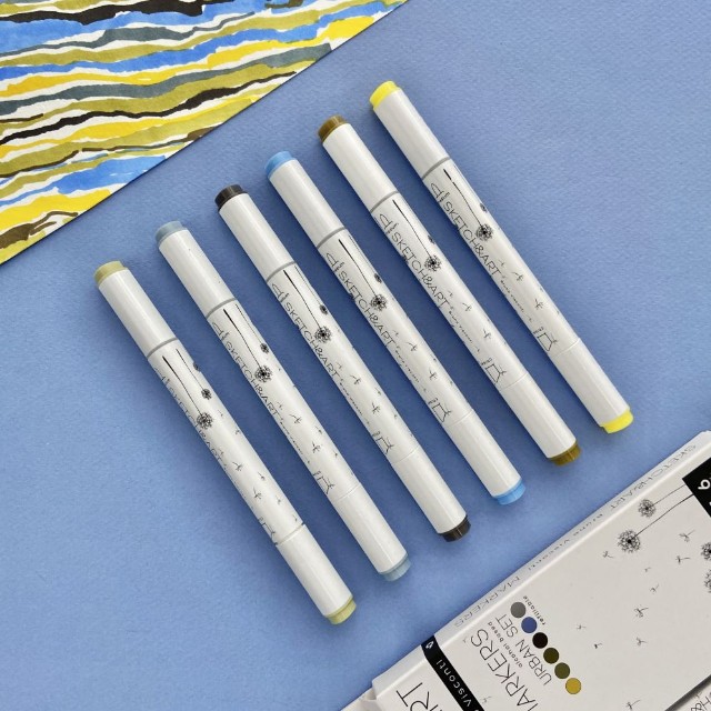 Маркеры д/скетчинга двуст 6цв 1-6мм BV Sketch&Art Архитектура Превью 3