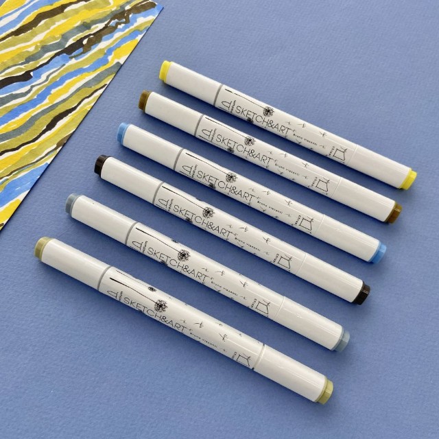Маркеры д/скетчинга двуст 6цв 1-6мм BV Sketch&Art Архитектура Превью 5