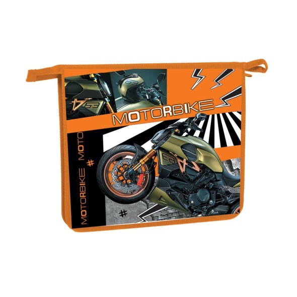 Папка для тетрадей А5 1отд на молнии Hatber Мотобайк Превью 1
