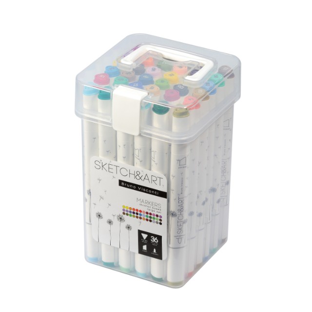 Маркеры д/скетчинга двуст 36цв 1-6мм BV Sketch&Art Большой Превью 1