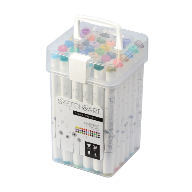 Маркеры д/скетчинга двуст 36цв 1-6мм BV Sketch&Art Большой Превью 2