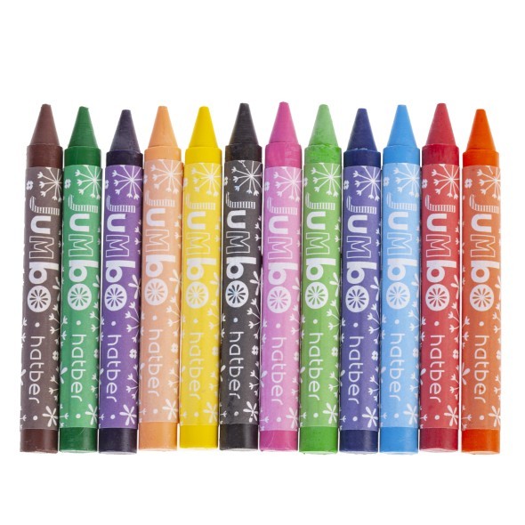 Мелки восковые 12цв Hatber Щенок круглый корпус диаметр 11мм JUMBO Превью 3