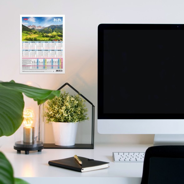 Календарь листовой 2024 (табель) Год Дракона 6 дизайнов Превью 7