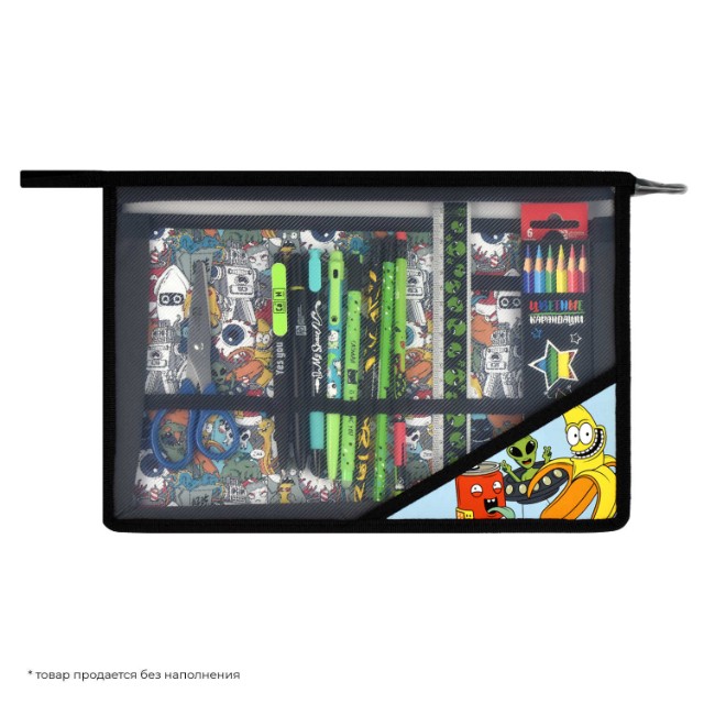 Папка для труда А4 на молнии 1отд Монстрики Превью 4