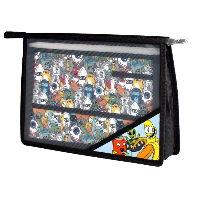 Папка для труда А4 на молнии 1отд Монстрики