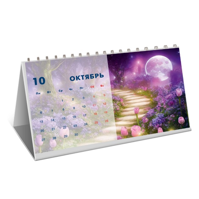 Календарь настольный 2024 (домик) КДС62409 Фантастические пейзажи Превью 2