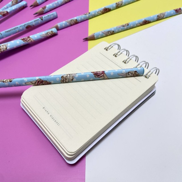 Карандаш ч/гр HB BV HappyGraphix Мороженое. Сахарный рожок б/ластика Превью 2