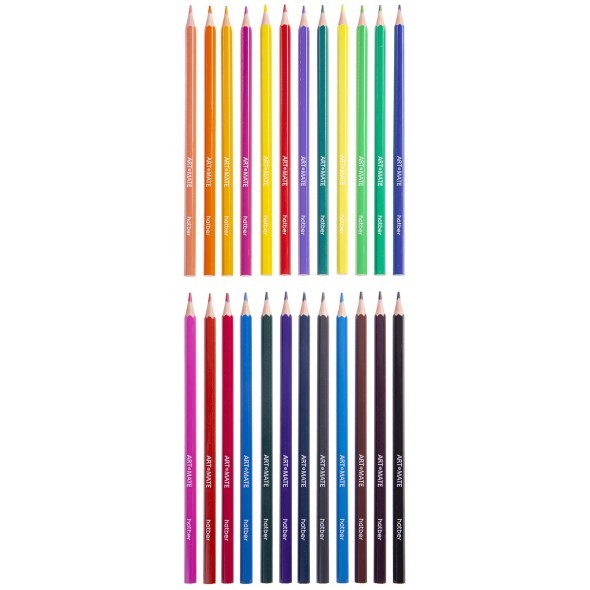 Карандаши цветные 24 цв пластик Hatber ART-Mate к/к Превью 1