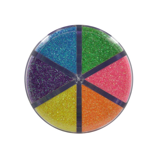 Творч Глиттер для декора с дозатором 6цв 60г Яркие цвета микс Превью 1