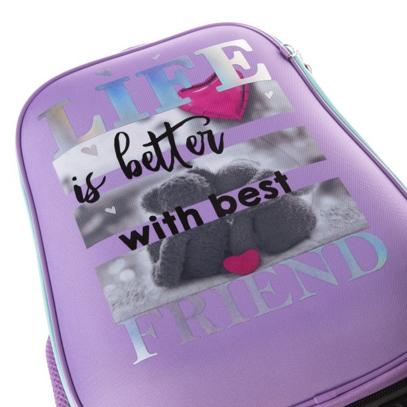 Ранец панцирный Hatber Лучшие друзья 38Х29Х15см EVA материал нагрудная стяжка светоотраж. 2 отделения 2 кармана и 1 потайн Превью 3