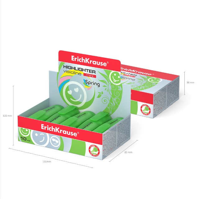 Маркер-выделитель зеленый Visioline Mini Spring Превью 3