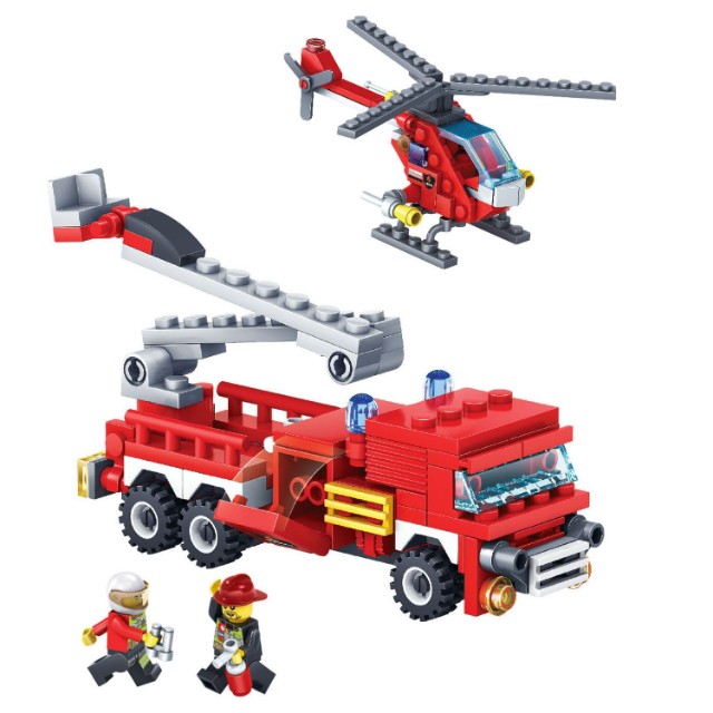 Конструктор Пожарная служба Вертолет, Машина 175дет Превью 2