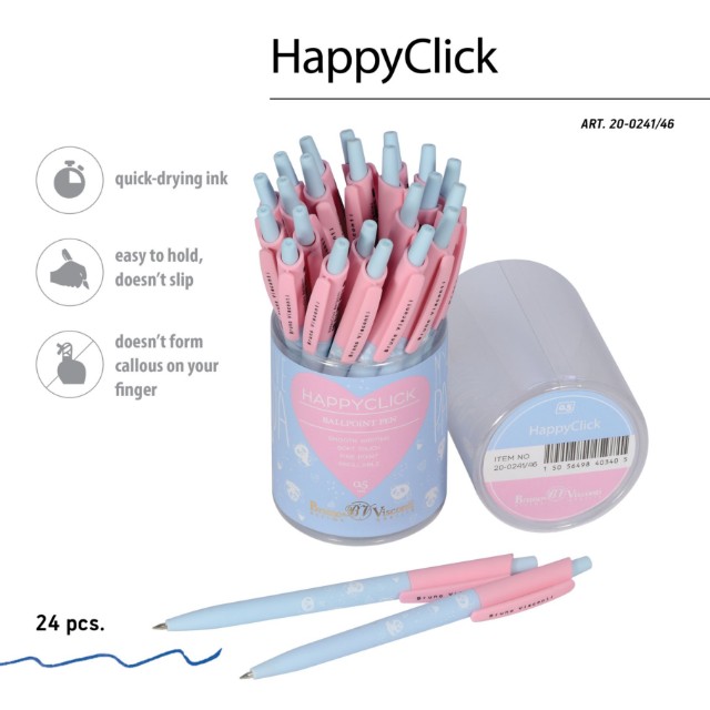 Ручка шариковая синяя BV HappyClick Зефирные животные. Панды Превью 3